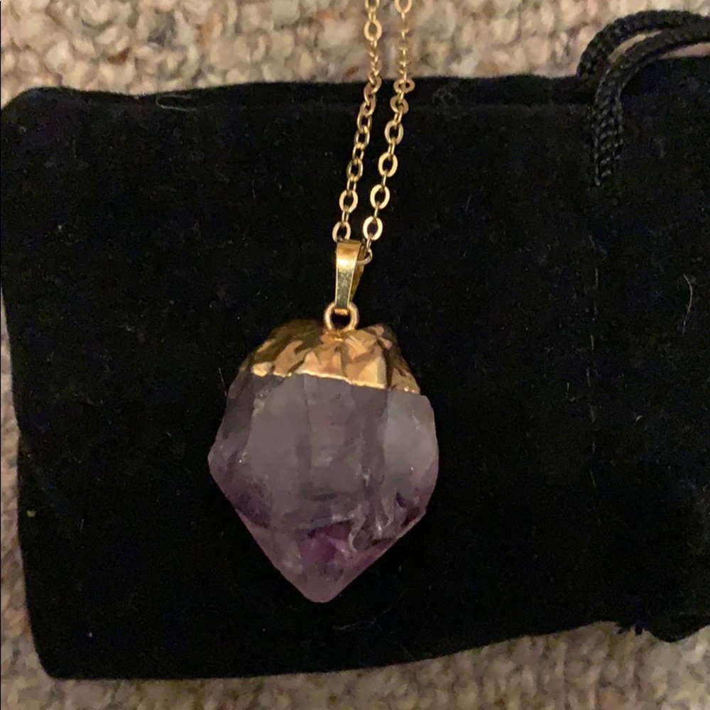 Quartz purple nexklace